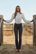 Long Sleeve French Style Vintage Lace Blouse