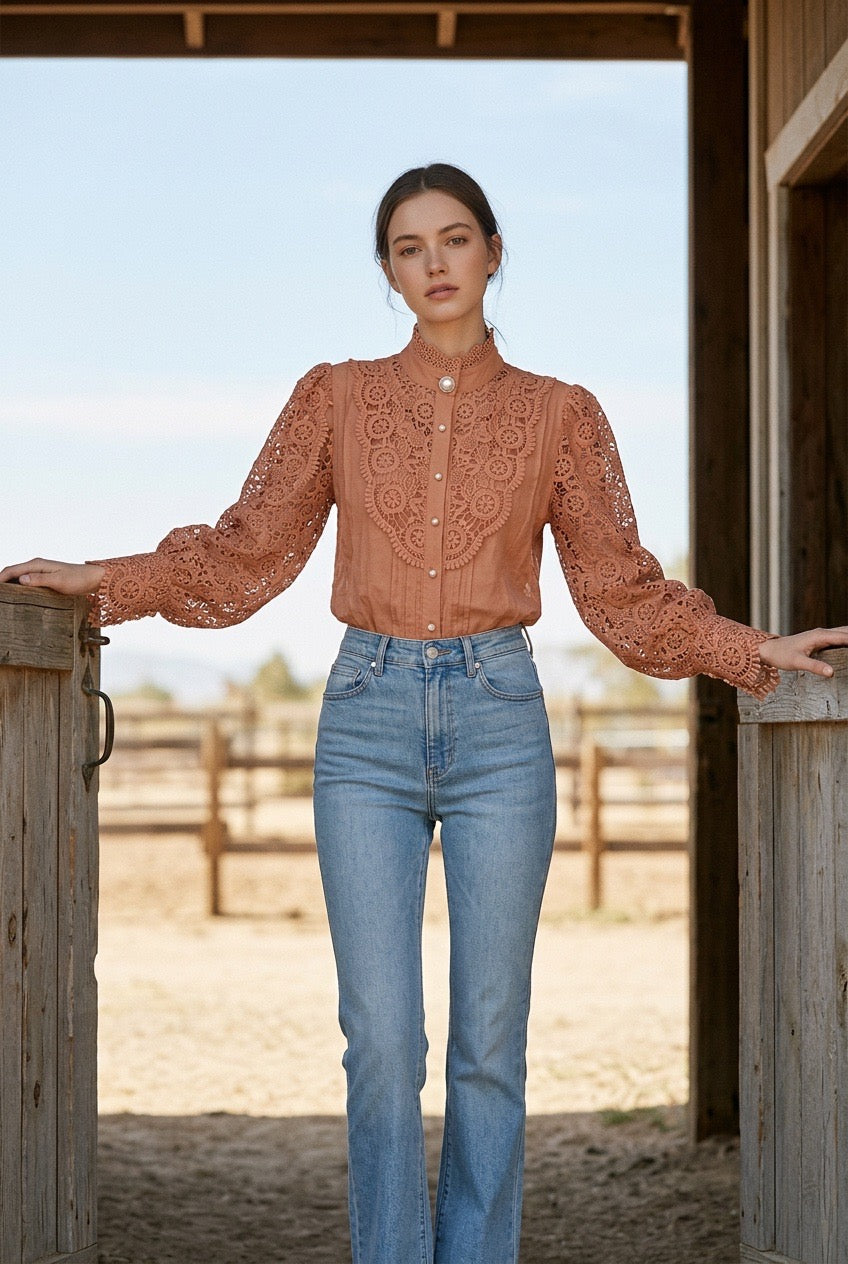 Long sleeve Lace Blouse