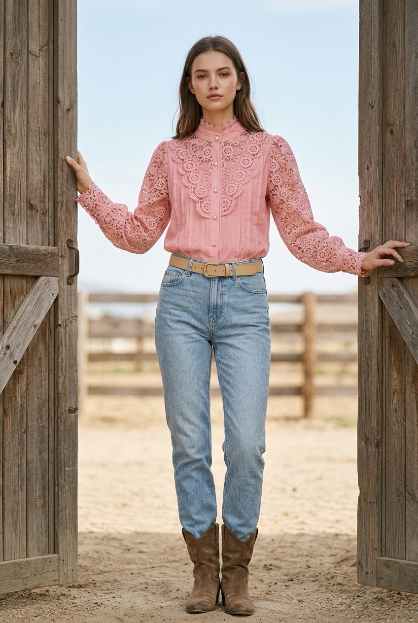 Long sleeve Lace Blouse