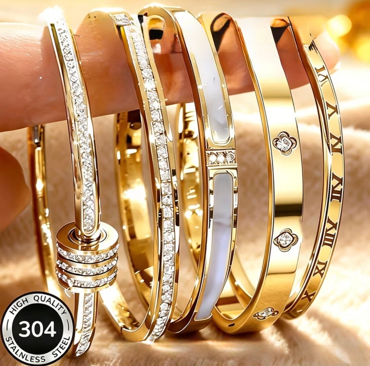 Gold bracelets