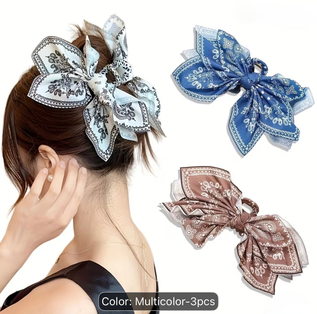 Scarf hair clips