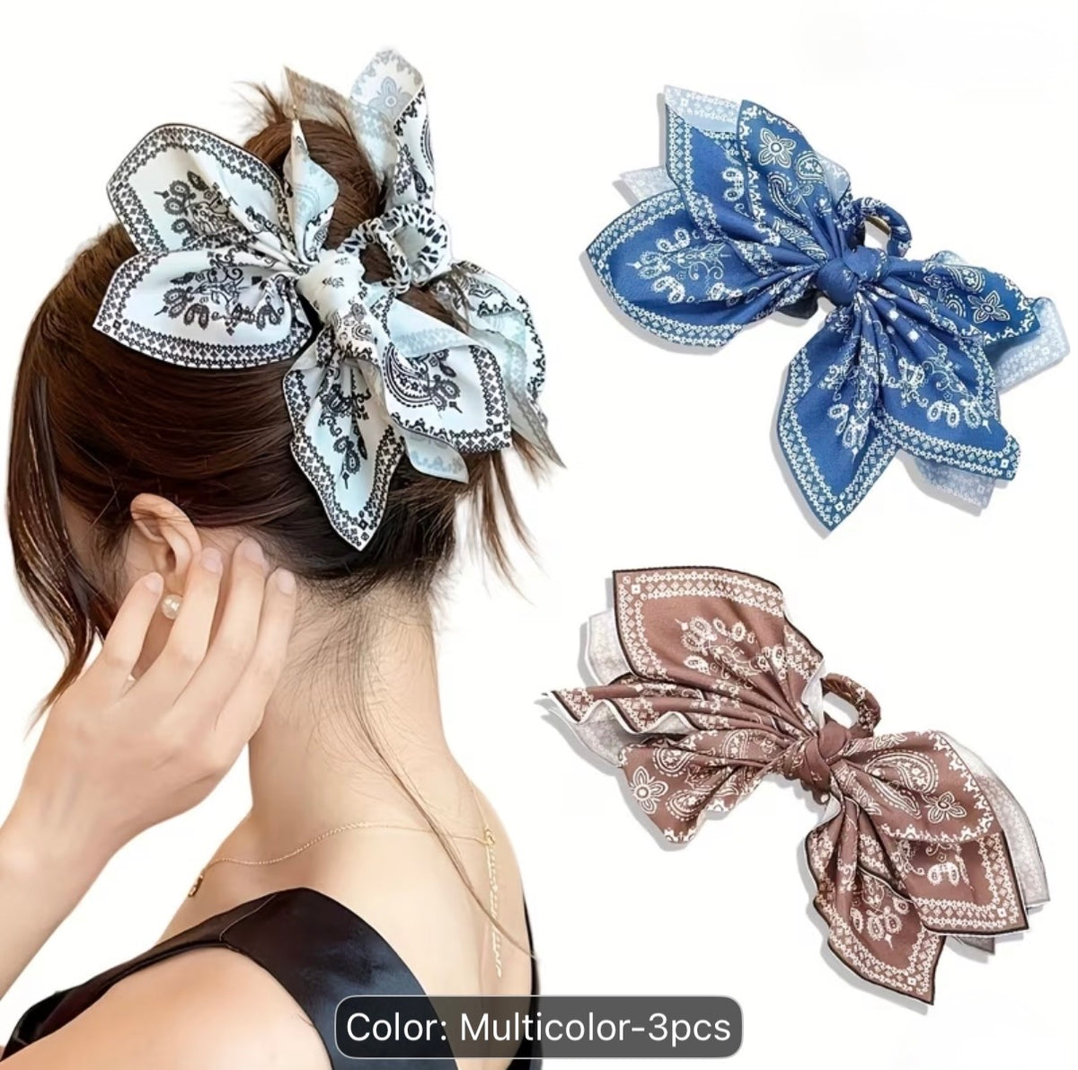 Scarf hair clips