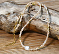 Two Tone Bead with Pearl Necklace