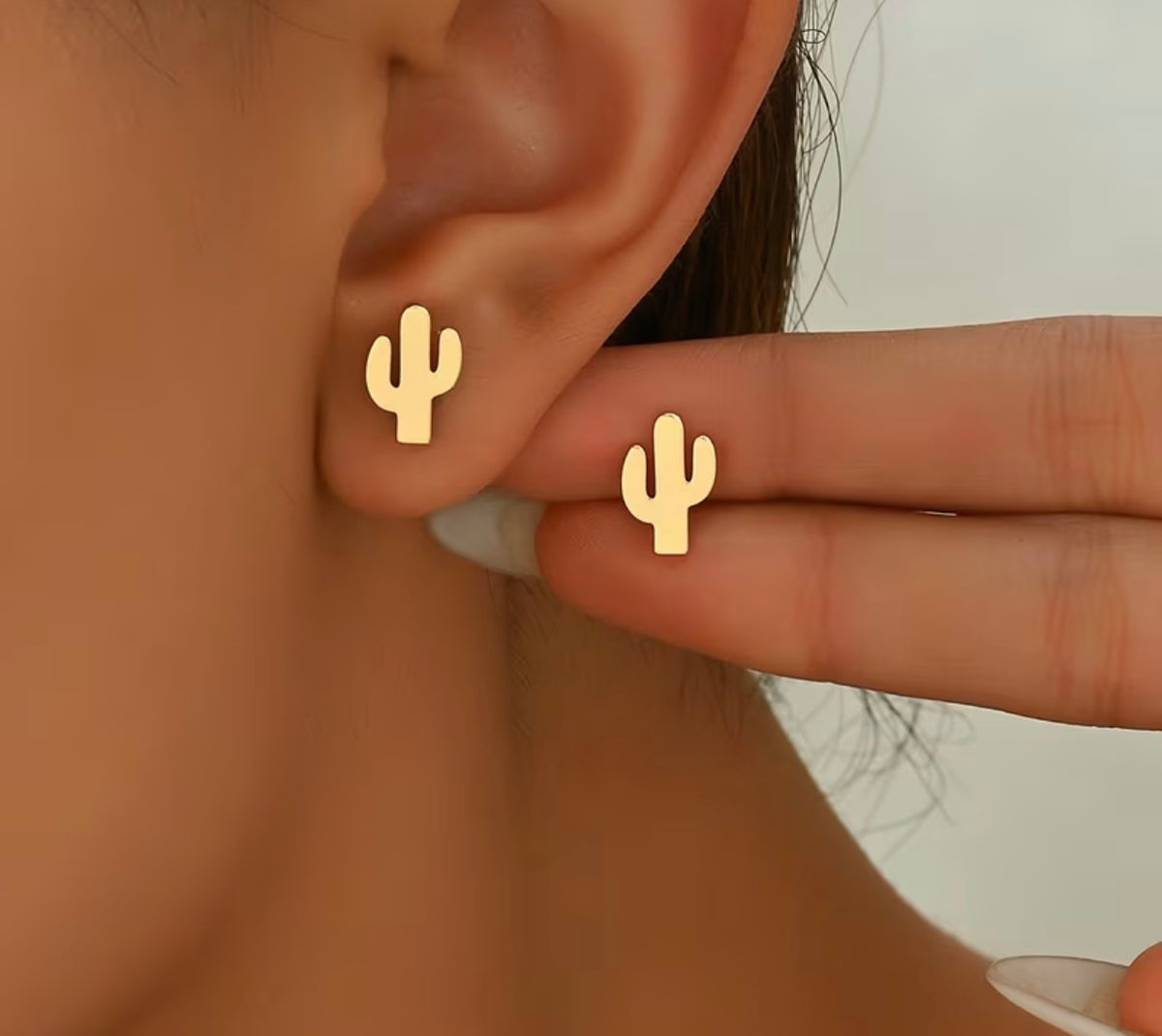 Cactus Gold Earings