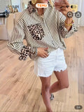 Long sleeve striped blouse