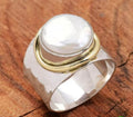 Vintage Silvery Imitation Pearl Ring