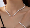 Pearl Necklace and Bracelet set