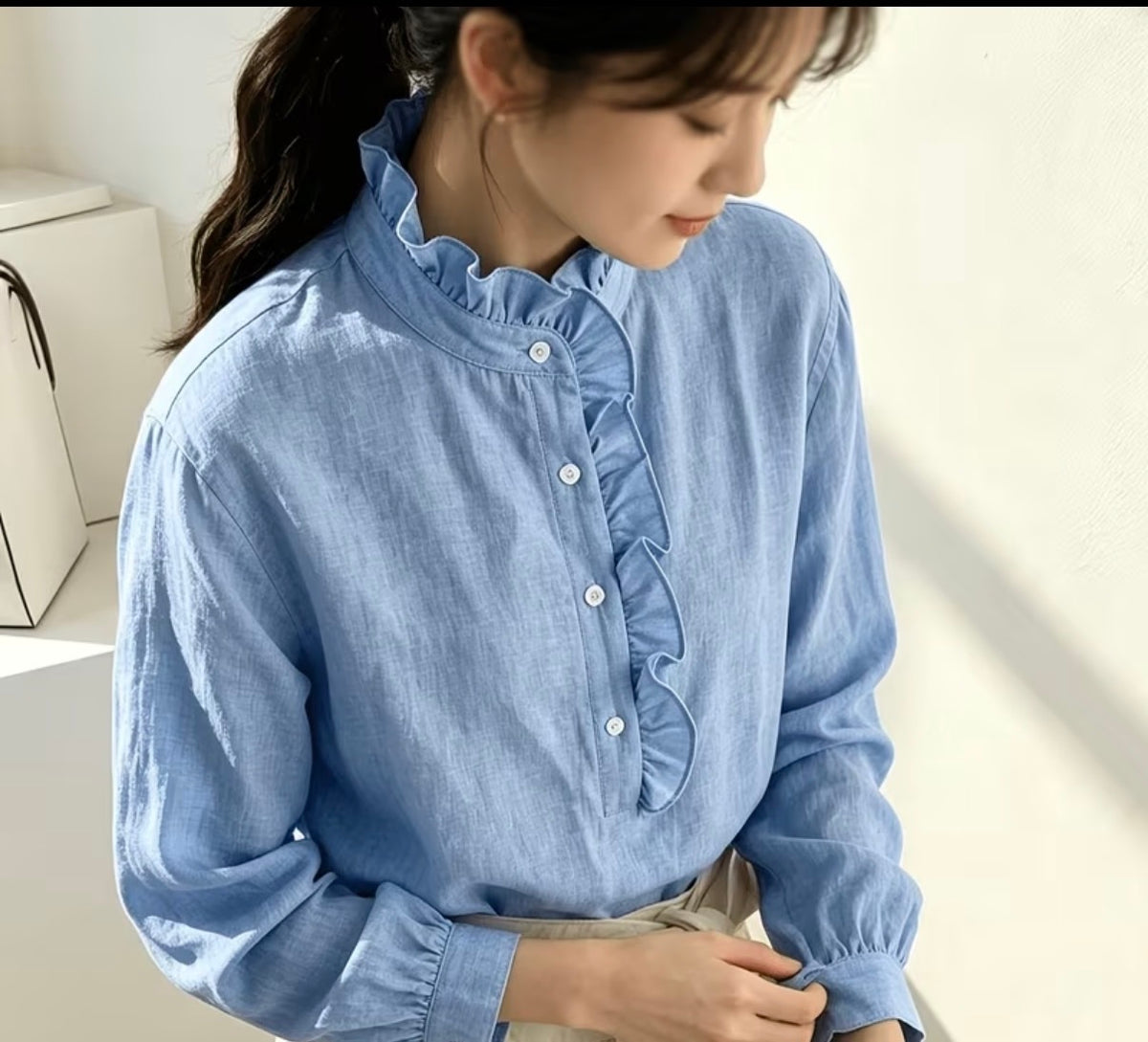 Long sleeve Ruffle Blouse