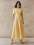 Romantic Floral Trim Round Neck Elegant Dress