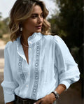 Fashionable Lace Patchwork Blouse