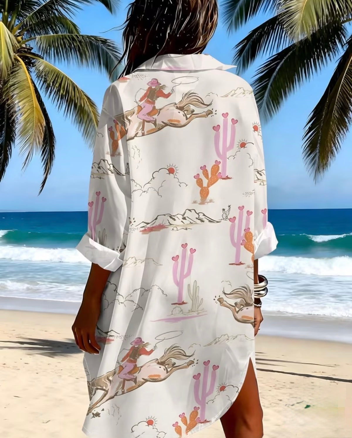 Women’s casual Long-Sleeve Shirt Dress