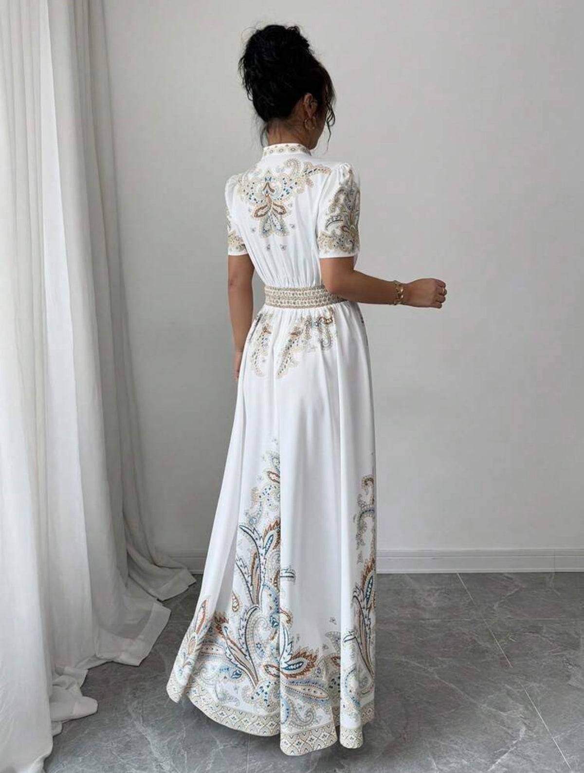 Rafferiza Bohemian Style Floral Print Dress