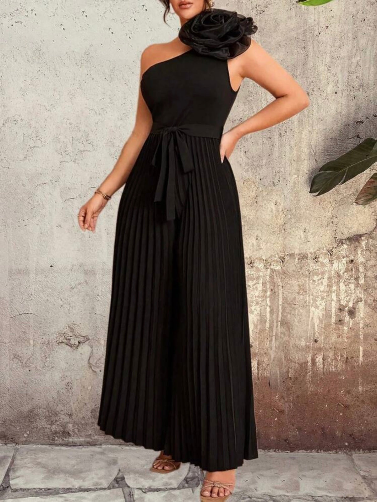 Gorgeous Pleated Loose Leg Jumpsuit